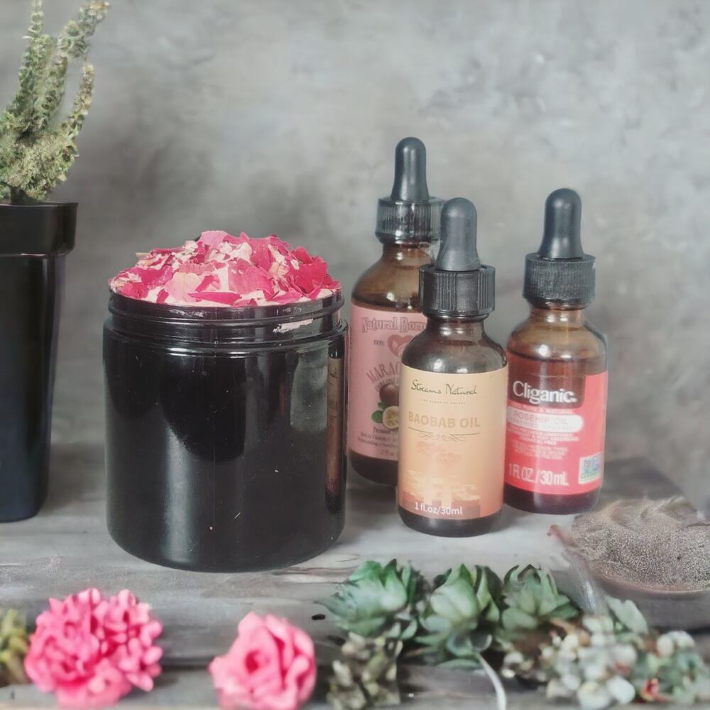 DIY New Rose Petal Anti-Aging Body Sugar Scrub - 4 oz - Picture 3 of 5